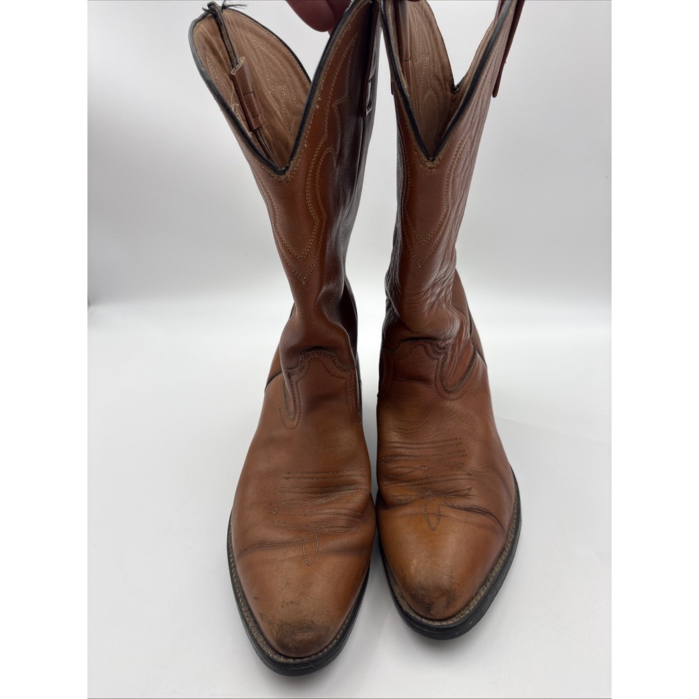 Red Wing Pecos Mens 10 D Brown Leather Pull On Western Work Boots USA Made